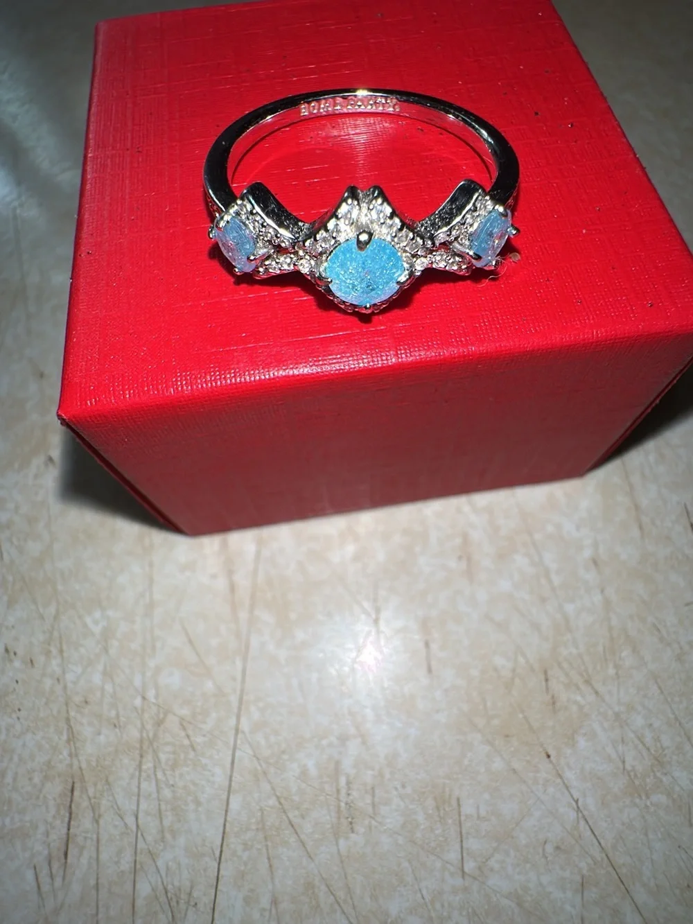 Bomb Party Aqua Blue Druzy Crown Ring - Women's Jewelry